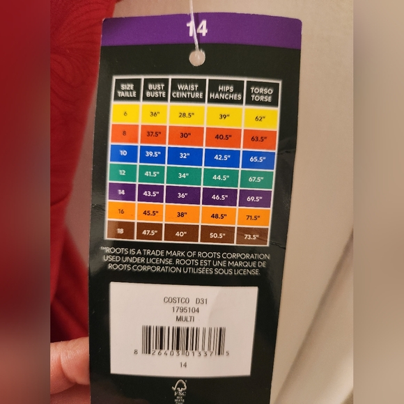 Roots bathing suit Sz14 - Picture 3 of 3